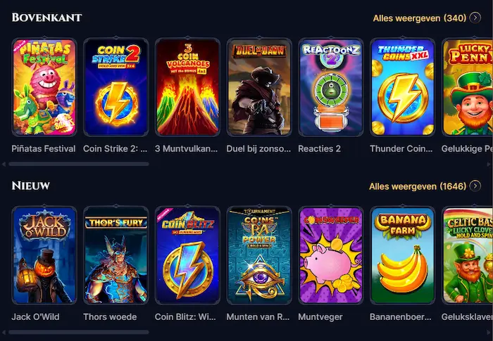 Cazeus Casino games